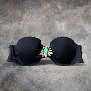 Victoria’s Secret Black Strapless Bikini Top